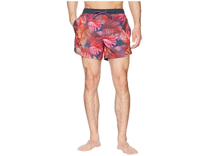 Boss Hugo Boss Mondrian Fish Swim Trunk (open Pink) Men's Swimwear
