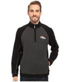 Tommy Bahama Denver Broncos Nfl Gridiron 1/2 Zip Pullover (broncos Black) Men's Sweatshirt