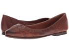 Frye Carson Whip Stud (cognac Antique Pull Up) Women's Flat Shoes