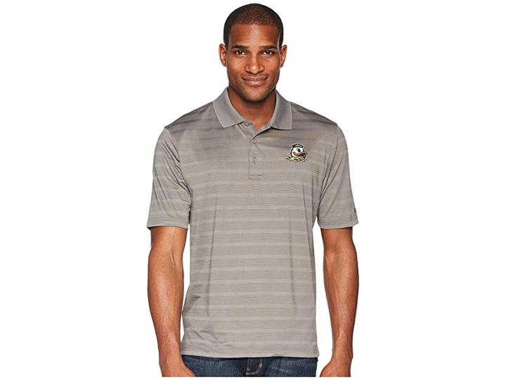 Champion College Oregon Ducks Textured Solid Polo (titanium) Men's Short Sleeve Pullover