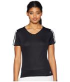 Adidas 3-stripes Run Tee (black/white) Women's T Shirt