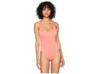 The Bikini Lab Rib-thym Nation Racerback One-piece (coral) Women's Swimsuits One Piece