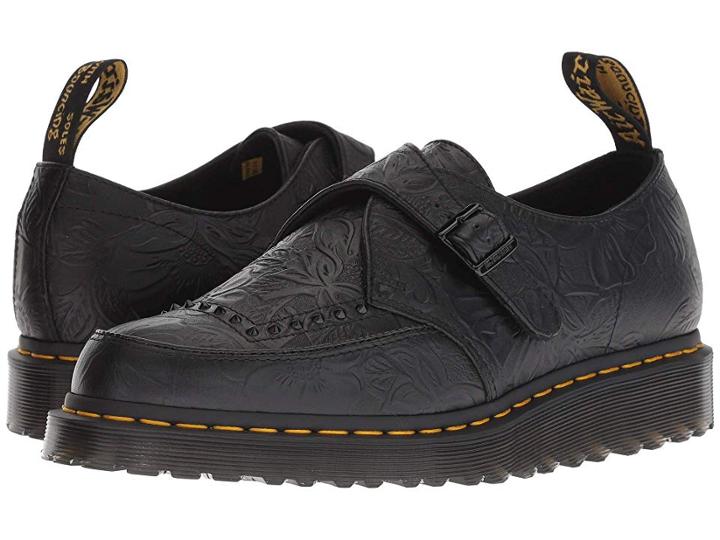 Dr. Martens Ramsey Ii (black Floral Emboss) Shoes