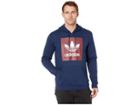 Adidas Skateboarding Solid Blackbird Hoodie (collegiate Navy/collegiate Burgundy/white) Men's Sweatshirt
