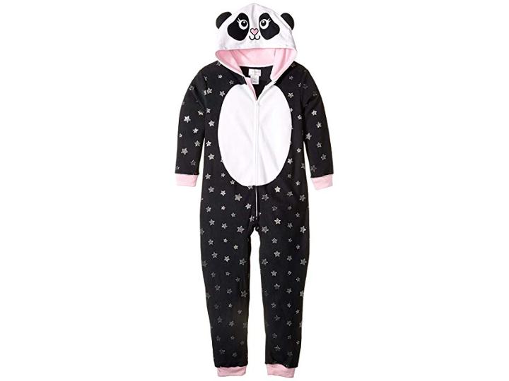 Us Angels Panda One-piece (big Kids) (black/white) Girl's Jumpsuit & Rompers One Piece