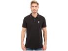 U.s. Polo Assn. Solid Pique Polo Shirt W/ Color Tipped Collar Cuffs (black) Men's Short Sleeve Pullover