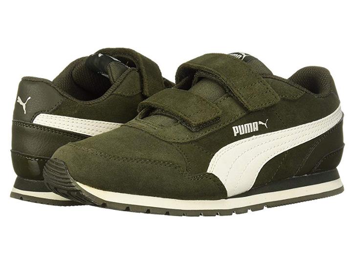 Puma Kids St Runner V2 Sd V (little Kid) (forest Night/whisper White) Girl's Shoes