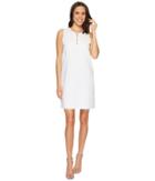 Two By Vince Camuto Sleeveless Lace-up Two-pocket Dress (ultra White) Women's Dress