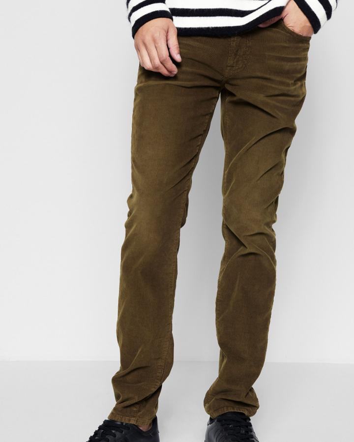 7 For All Mankind Adrien Slim Tapered Corduroy In Teak