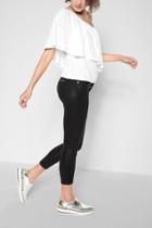 7 For All Mankind The Ankle Skinny In Black Coated Fashion