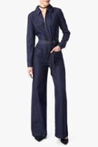 7 For All Mankind Long Sleeve Zip Front Playsuit