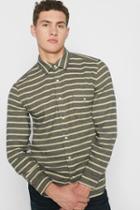 7 For All Mankind Long Sleeve Stripe Flannel Shirt In Rock Stripe