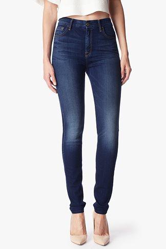 7 For All Mankind Slim Illusion High Waist Skinny In Lake Geneva