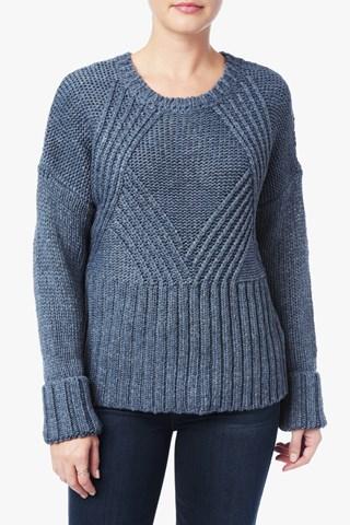 7 For All Mankind Boyfriend Sweater In Flint Blue