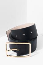 7 For All Mankind Milla Belt In Black And Gold