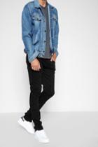 7 For All Mankind Luxe Performance Paxtyn Skinny Clean Pocket In Annex Black