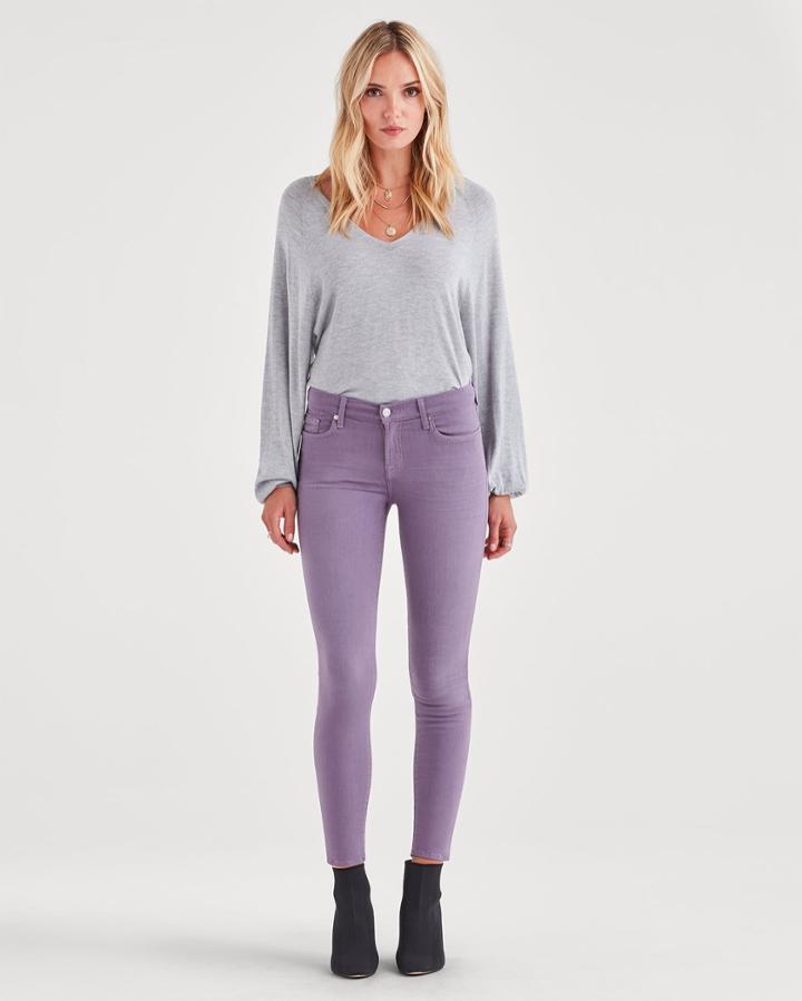 7 For All Mankind The Ankle Skinny In Violet Sky