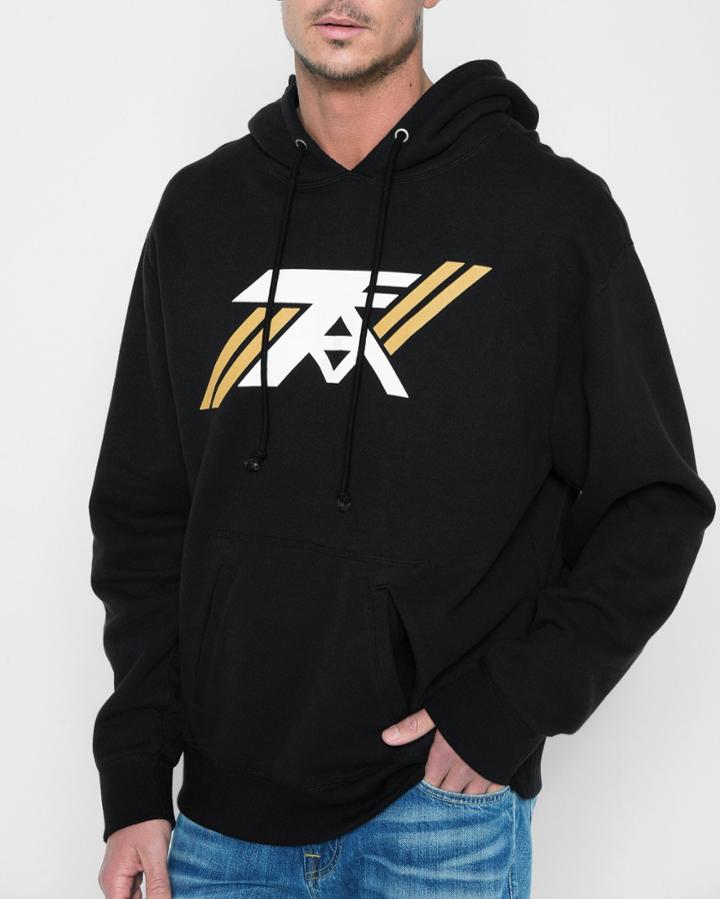 7 For All Mankind Men's Oversized Reversible Hoodie In Black