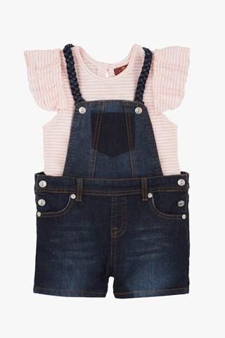 7 For All Mankind Overall Set In Wild Rose