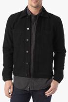 7 For All Mankind Patch Pocket Trucker Jacket In Black