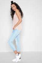 7 For All Mankind Linen Tank With Split Back In Peony