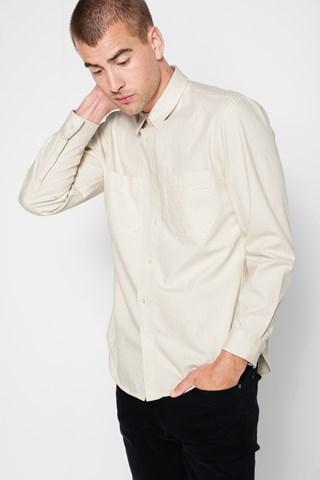 7 For All Mankind Destroyed Worker Shirt In Ecru