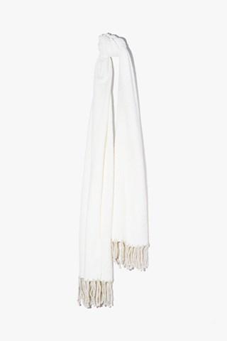 7 For All Mankind Donni Poodle Scarf In Cream