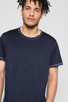 7 For All Mankind Short Sleeve Stone Washed Pima Crew In Washed Jean
