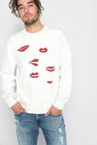 7 For All Mankind See No Speak No Sweatshirt In Ivory