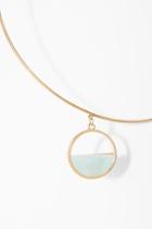 7 For All Mankind Wanderlust + Co Semi Circle Choker In Mint And Gold