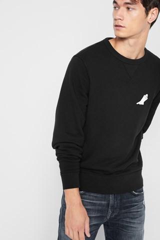 7 For All Mankind Vintage Ghost Sweatshirt In Black
