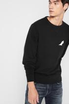 7 For All Mankind Vintage Ghost Sweatshirt In Black