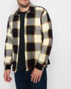 7 For All Mankind Men's Plaid Shirt Jacket In Yellow/brown Plaid