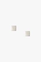 7 For All Mankind Flat Square Stud Earrings In Sterling Silver
