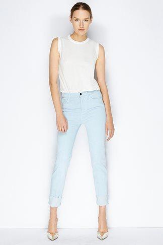 Giambattista Valli X 7 For All Mankind: High Waist Straight In Extreme Bleach