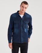 7 For All Mankind Military Shirt Jacket In Blueprint