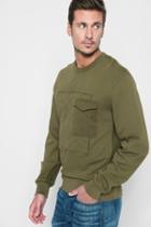 7 For All Mankind Quilted Patchwork Sweatshirt In Army