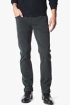 7 For All Mankind Luxe Performance Sateen The Straight In Black Emerald