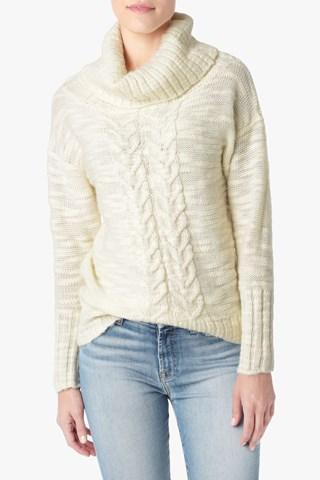 7 For All Mankind Cozy Oversized Sweater In Cream