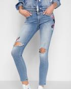 7 For All Mankind Women's Pyper Crop In Fire Red