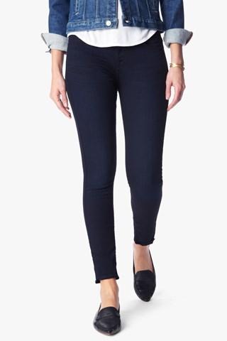 7 For All Mankind B(air) Denim Ankle Skinny In Blue Black River Thames