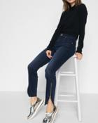 7 For All Mankind Women's B(air) Denim Ankle Skinny With Tulip Zipper Hem In Park Avenue