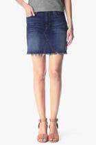 7 For All Mankind A Line Denim Skirt With Shadow Pockets