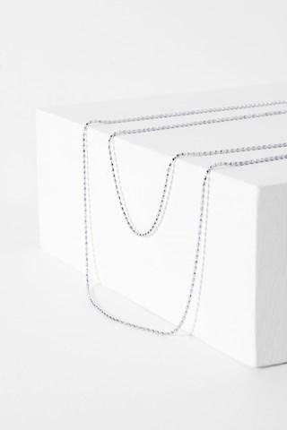7 For All Mankind Five And Two Camille Necklace In Silver