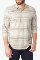 7 For All Mankind Striped Shirt In Cream