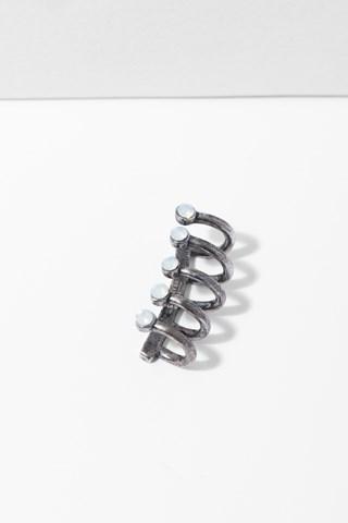 7 For All Mankind The 2 Bandits Oracle Ear Cuff In Crystal Opal And Silver