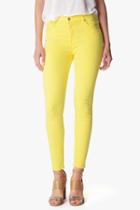 7 For All Mankind Slim Illusion High Waist Ankle Skinny In Dandelion (28 Inseam)