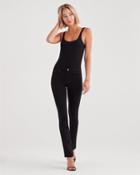 7 For All Mankind Women's B(air) Denim Kimmie Straight In Black