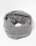 7 For All Mankind Donni Poodle Tube Scarf In Heather Grey
