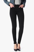 7 For All Mankind Slim Illusion Luxe High Waist Skinny In Black
